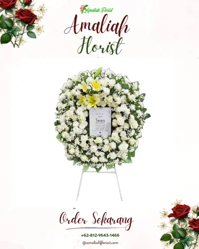 Krans Bunga Duka Cita di Karang Rejo